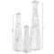 Uniquewise Brushed Paint Unique Straight Design Metal Floor Vase for Entryway, Living or Dining Room, Set of 3 QI004445.3 - alternate 4